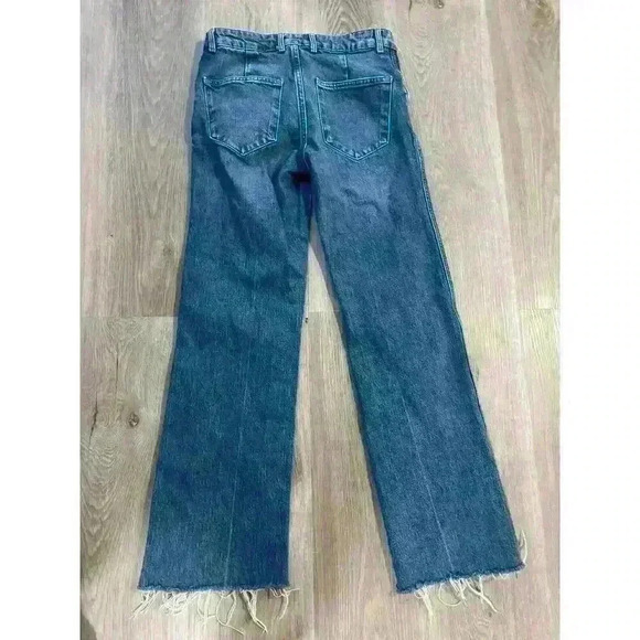 Zara Denim Blue Jeans, Raw Hem, size 2 - Picture 6 of 7